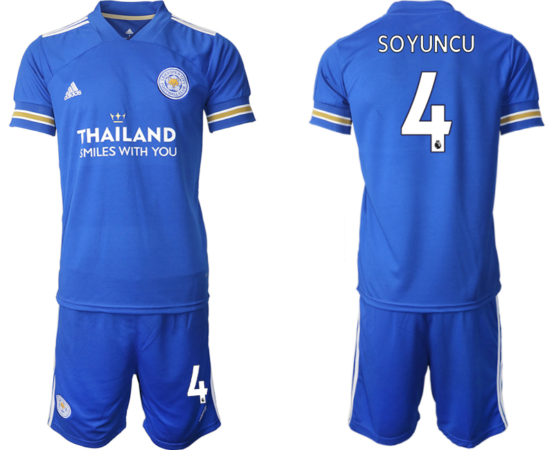 Men 2020-2021 club Leicester City home #4 blue Soccer Jerseys->leicester city jersey->Soccer Club Jersey